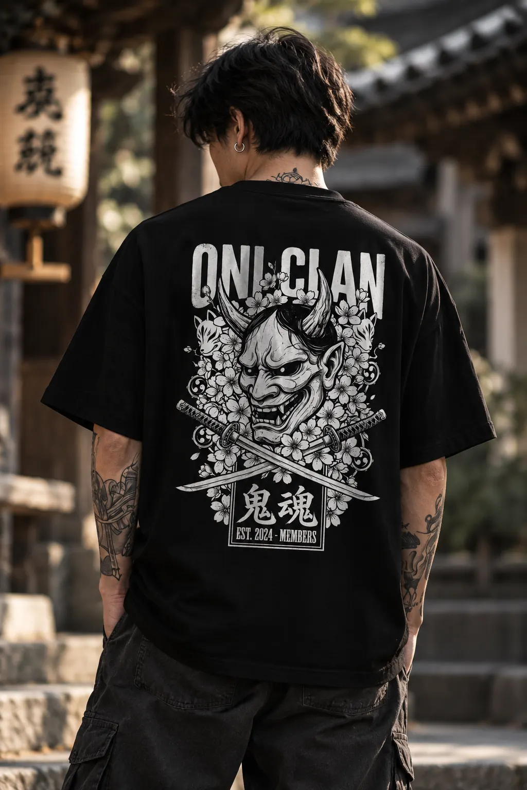 Oni Clan - worn mockup