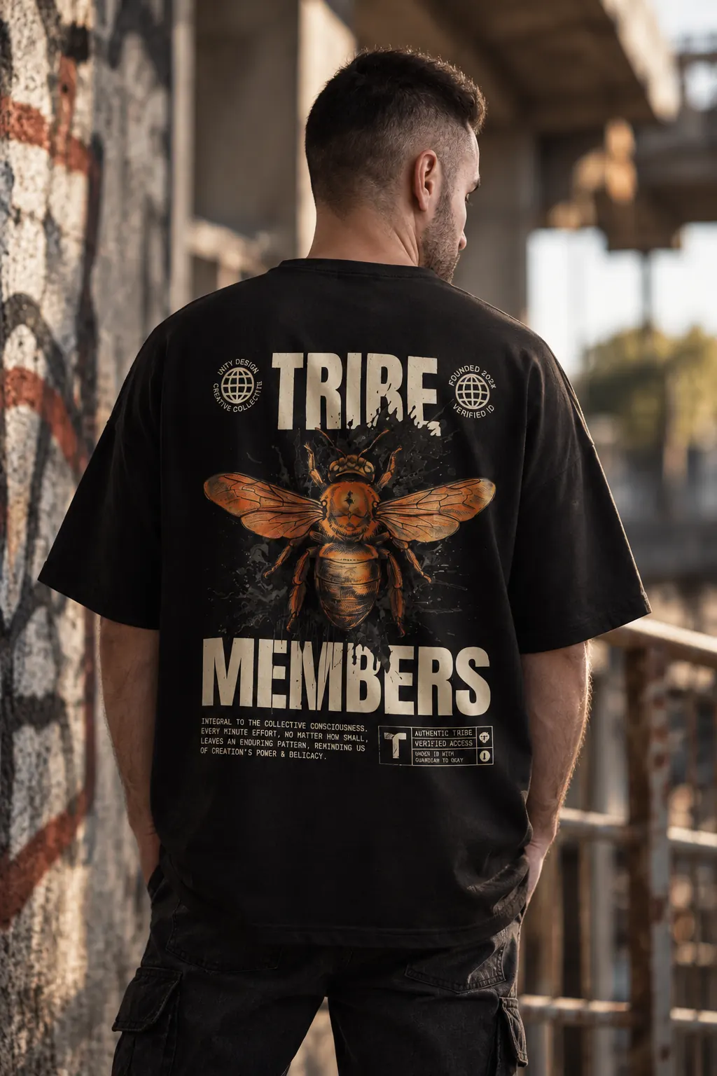 Tribe Members bee - worn mockup